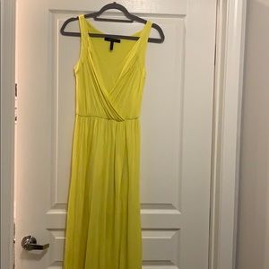 Canary yellow floor length dress